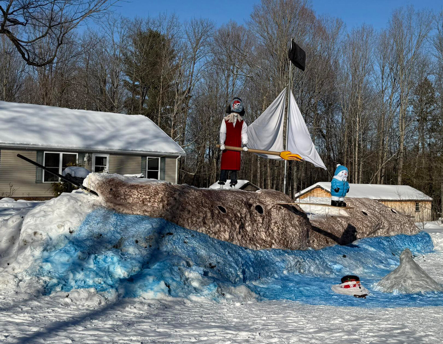 Pirates and an octopus featured in Tri-Town Winter Carnival snow